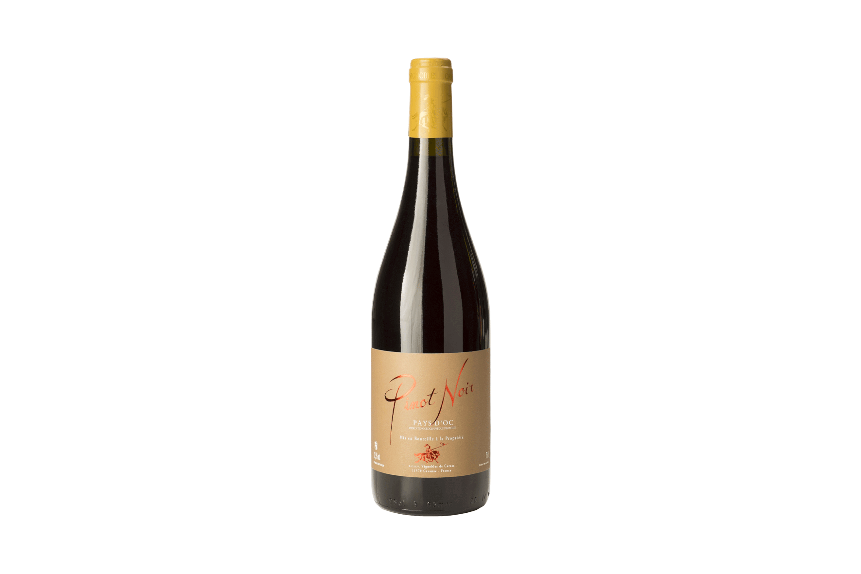 Bouteille de vin rouge Pinot Noir des Vignobles de Carsac
